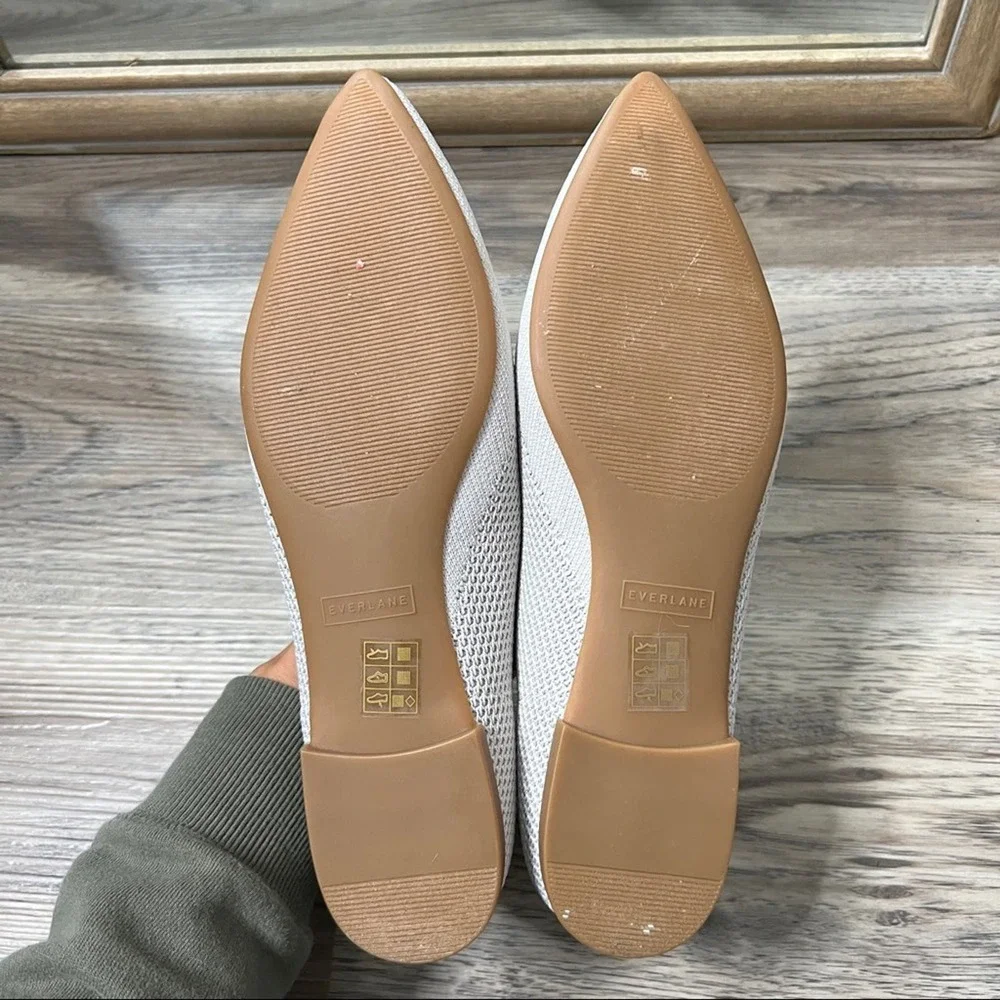 Everlane The 40-Hour Flats Shoee  in ReKnit Light Stone sz 10.5 - Picture 6 of 8
